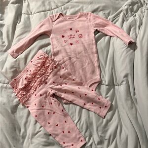 Carters 12M Little Love Outfit NWOT Valentine’s Pink